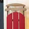 Glitzhome® 34.25" Wooden Christmas Red Sleigh Porch Decor